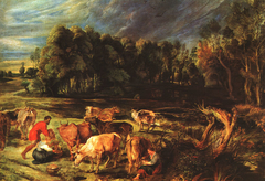 Landschaft mit einer Kuhherde by Peter Paul Rubens