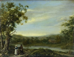 Landschap met rivier nr. 1 by Elisabeth Geertruida Wassenbergh