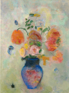 Large Vase with Flowers by Odilon Redon