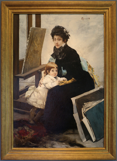 Madeline Lerolle e sua figlia Yvonne by Paul-Albert Besnard