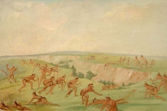 Mandan Attacking a Party of Arikara by George Catlin