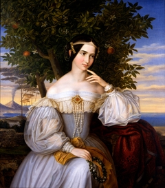 Marriage Portrait of Charlotte de Rothschild by Moritz Daniel Oppenheim