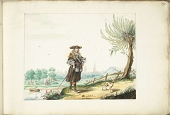 Moses ter Borch op het platteland buiten Zwolle by Gesina ter Borch