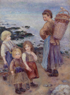 Mussel-Fishers at Berneval (Pêcheuses de moules à Berneval, côte normand) by Auguste Renoir