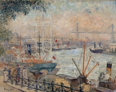 Nantes Harbor by Émile Dezaunay