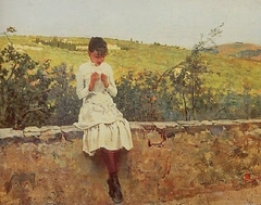 On the hills to Settignano by Telemaco Signorini