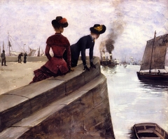 On the Jetty, Le Havre by Norbert Goeneutte