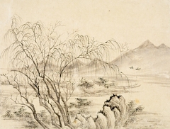 One of Eight Landscape Sketches by Dong Bangda