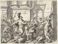 Perseus toont het hoofd van Medusa by Godfried Maes