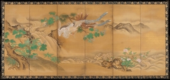 Phoenixes and Paulownia [left of a pair] by Kanō Tanshin