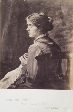 Photograph of 'Stitch, Stich, Stitch' by Millais, from an album compiled by Sir John Everett Millais - Rupert Potter - ABDAG012318 by Rupert William Potter