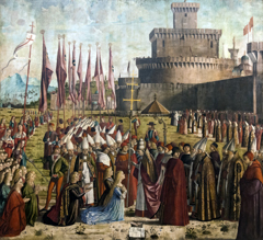 Pilgrims meet the Pope by Vittore Carpaccio