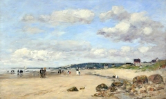 Plage en Normandie, France by Eugène Louis Boudin