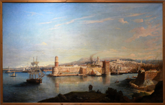 Port of Marseille by Louis Auguste Gabriel Leconte de Roujou