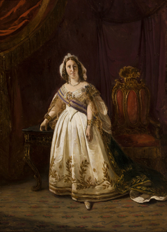 Portrait de l´impératrice du Brésil, Tereza Cristina by François-Auguste Biard