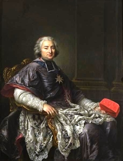 Portrait de Monseigneur Dominique de la Rochefoucauld, archevêque d'Albi, plus tard Cardinal archevêque de Rouen by François-Hubert Drouais