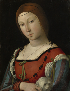 Portrait of a Lady with a Lapdog by Lorenzo Costa