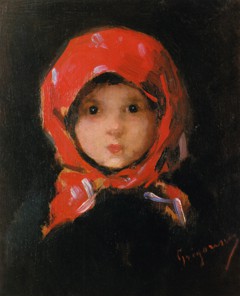 Portrait of a little girl by Nicolae Grigorescu