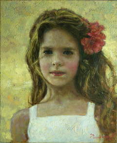 "Portrait of a little girl" by Οδυσσέας Οικονόμου