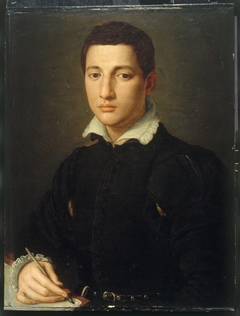 Portrait of a Young Man Writing by Alessandro Allori