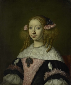 Portrait of Adriana Jacobusdr Hinlopen, Wife of Johannes Wijbrants by Lodewijk van der Helst