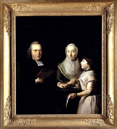 Portrait of Albertus Snethlage (1727-1796), Magdalena Sas (1742-1798) and Anna Gijsberta Snethlage (1782-) by Dirk Ploegsma