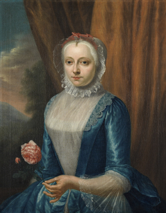 Portrait of Bouwina Johanna van Bulderen-de Blau (1723-1798) by Jan Abel Wassenbergh