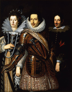 Portrait of Cosimo II de' Medici with Wife Maria Maddalena of Austria and their Son Ferdinando II de' Medici by Justus Sustermans