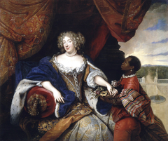 Portrait of Elizabeth Charlotte of the Palatine with her Slave by François de Troy