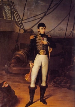 Portrait of Jerome Bonaparte on the Bridge of a Ship by François Kinson