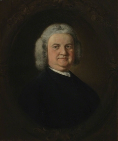 Portrait of Mr. Chubbe in a fictive oval by Thomas Gainsborough