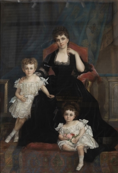 Portrait of the Duchess of Luynes and her children by Alexandre Cabanel