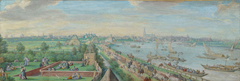 Profile of Amsterdam, seen from the landside by Hans Bol