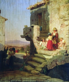 Rome; Italian Courtyard by Fyodor Bronnikov