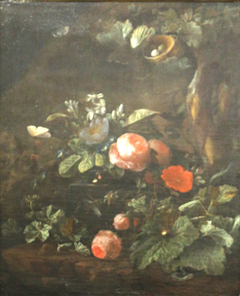 Roses, flowers, insects and snakes by Elias van den Broeck