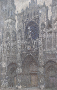 Rouen Cathedral, Portal, Cloudy Weather by Claude Monet