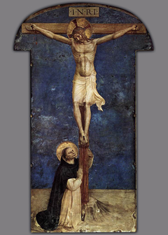 Saint Dominic adoring the Crucifixion by Fra Angelico