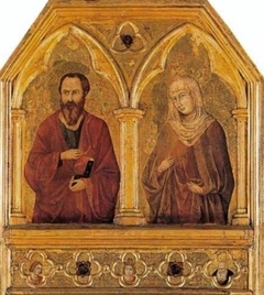 Saints Matthias and Elizabeth of Hungary (?) by Ugolino di Nerio