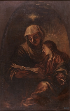 Santa Ana enseñando a leer a la Virgen by Francisco Herrera the Younger