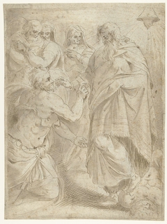 Saul en de heks van Endor by Francesco Salviati