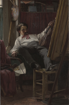 Self-Portrait of the Artist in His Studio by Thomas Hovenden