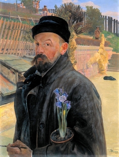 Self-Portrait with a Hyacinth by Jacek Malczewski