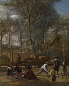 Skittle Players outside an Inn by Jan Steen