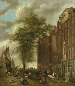 Slijpsteenmarkt (Whetstone Market) in Amsterdam (The Slypsteenen at Amsterdam) by Willem Pieter Hoevenaar