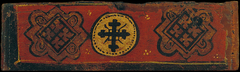 Small coffered ceiling panel with a cross and coats of arms in lozenge form by Anonymous