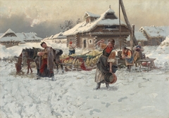 Snowball throwing by Jaroslav Věšín