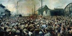 Speech by V. I. Lenin at a rally of workers of the Putilov factory in May 1917 by Isaak Brodsky