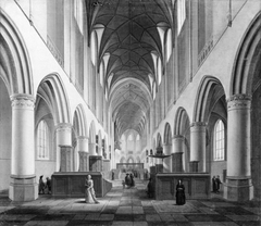 St Bavokerk, Haarlem, Viewed from West to East by Isaak van Nickelen