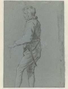 Staande jongeman, naar links by Unknown Artist