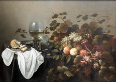 Still life with fruits and Roemer by Pieter Claesz